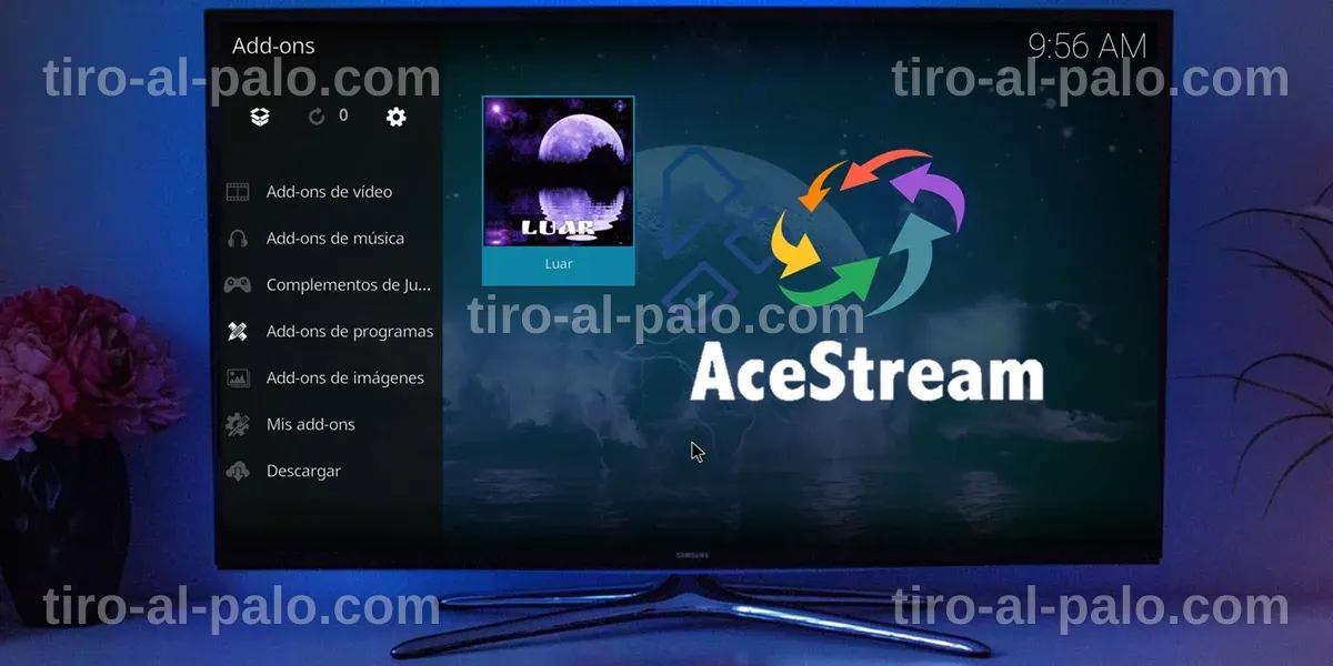 Usuario reproduciendo enlaces de Ace Stream en un dispositivo Android.