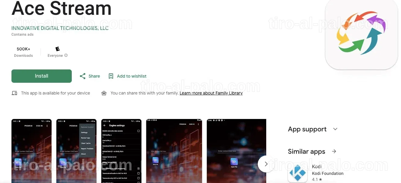 Configuración de plugins para mejorar la experiencia de Ace Stream.