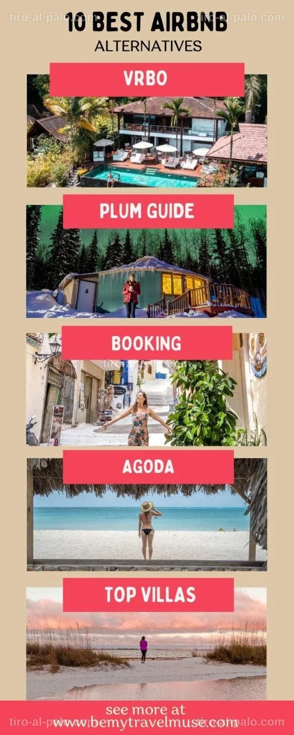 Sitios web recomendados como alternativas a Airbnb para viajes.