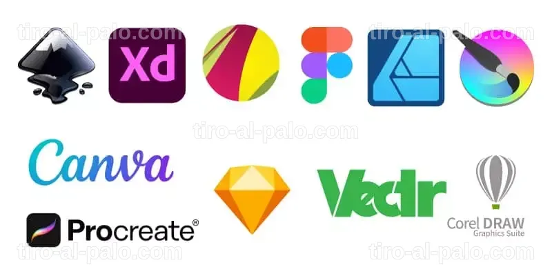 Gráfico que muestra las mejores alternativas a Adobe Illustrator.