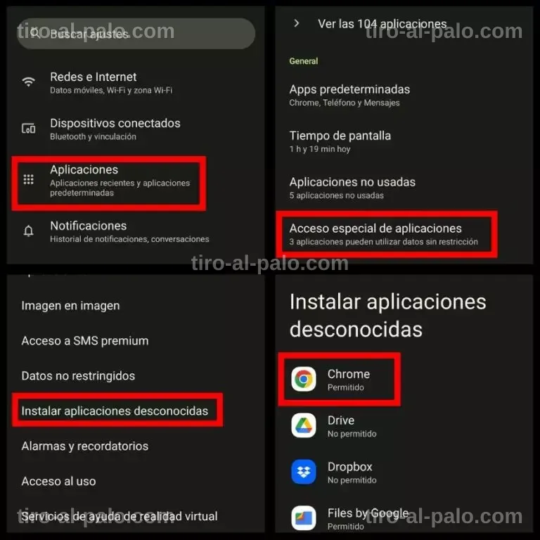 Pantalla de configuración de opciones de streaming en una app.