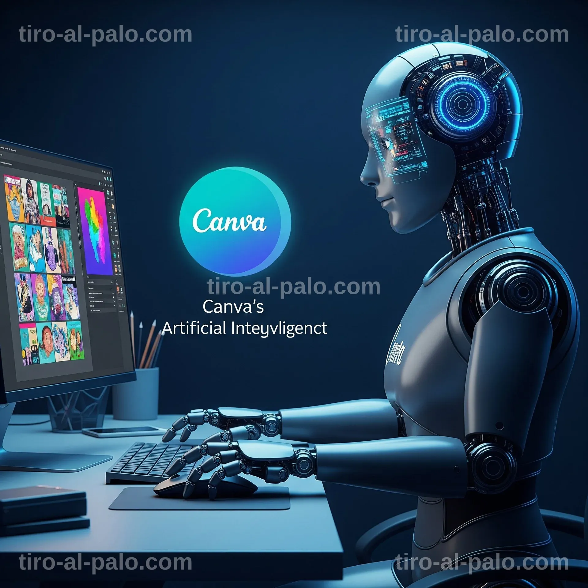 Interfaz de Canva mostrando funciones de inteligencia artificial.