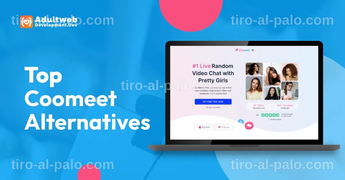 Pantalla de un sitio web de video chat similar a Omegle.