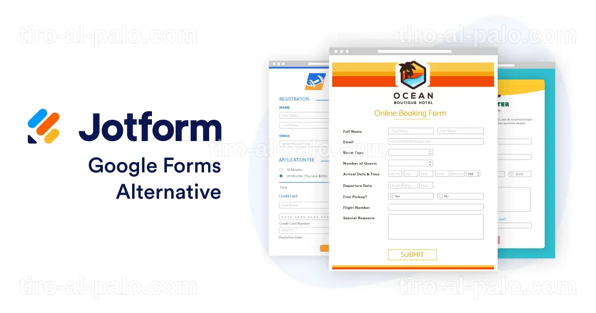 Infografía con las 15 mejores alternativas a Google Forms.