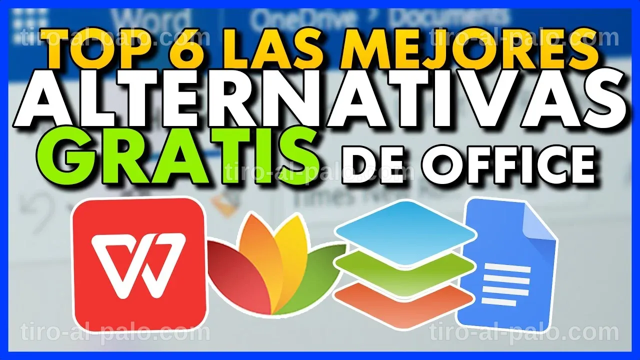 Gráfico que muestra las diferencias entre versiones de alternativas a Office.