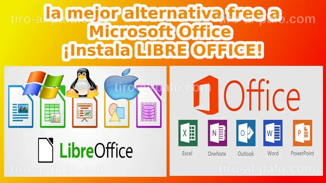 Infografía sobre las opciones disponibles como alternativas a Microsoft Office.