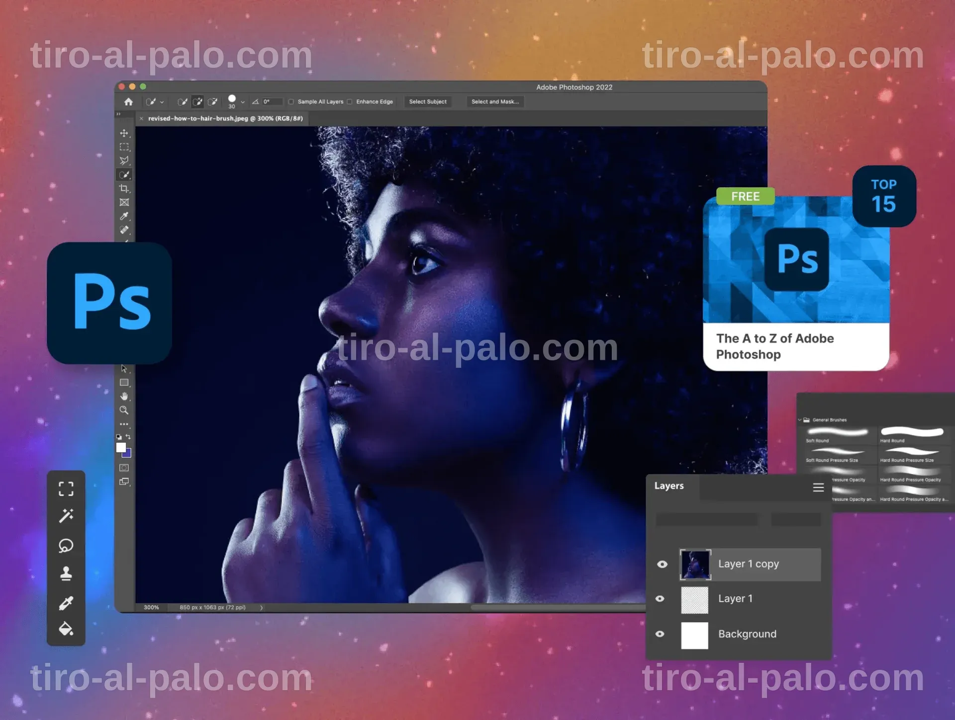 Interfaz de Photopea, una herramienta de edición de fotos en línea gratuita.