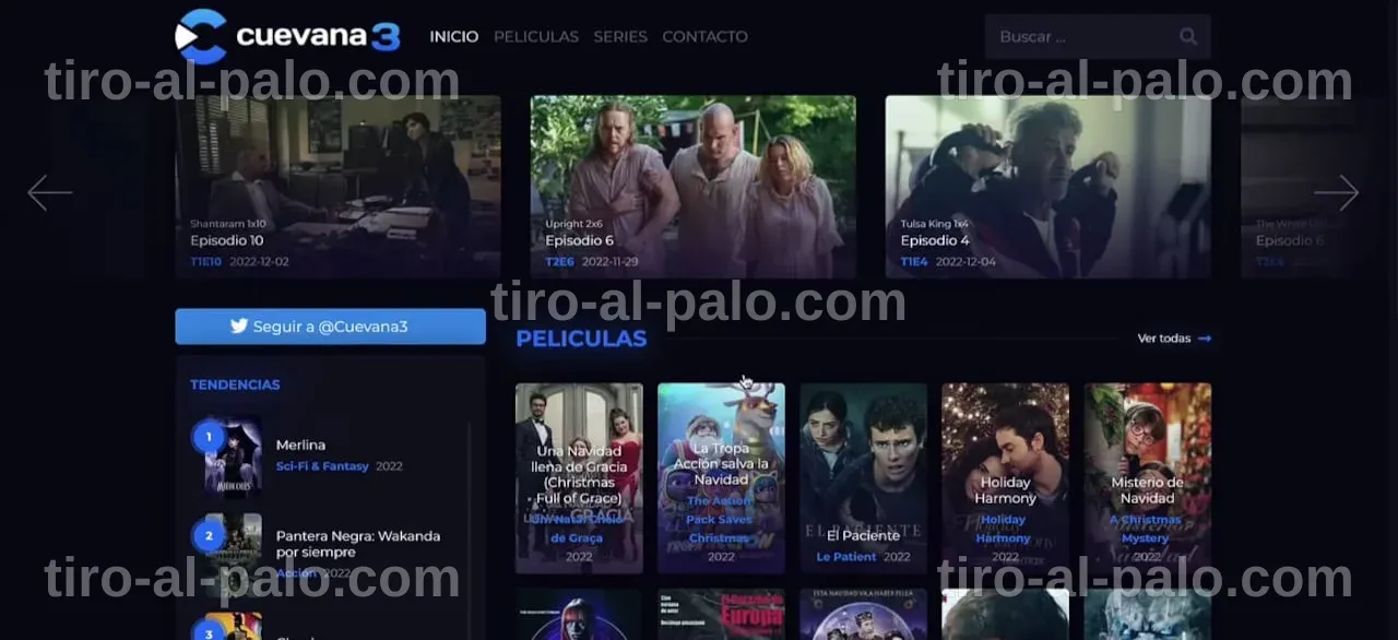 Recomendaciones de sitios web para ver películas de forma gratuita como Cuevana.