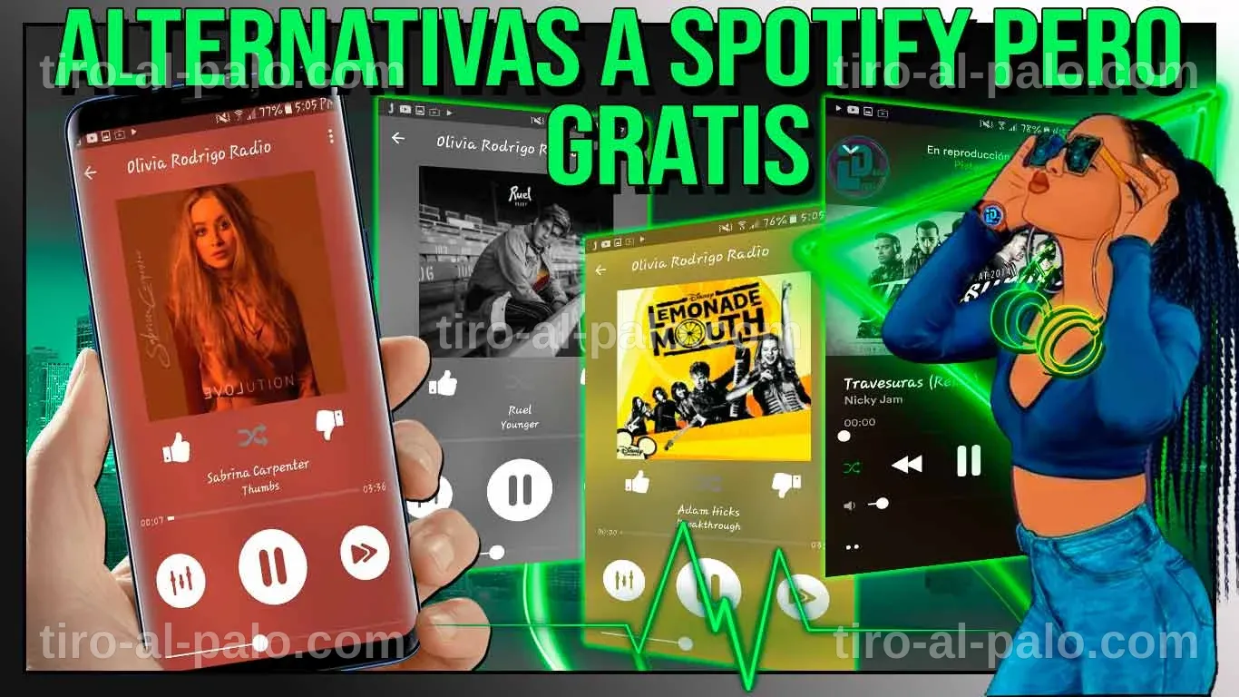 Alternativas populares a Spotify para escuchar música sin costo en 2023.