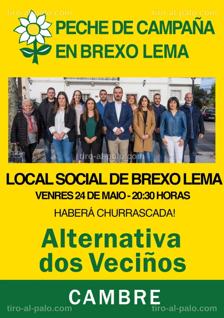 Presentación del Plan Xeral para el futuro de Cambre por Alternativa dos Veciños.