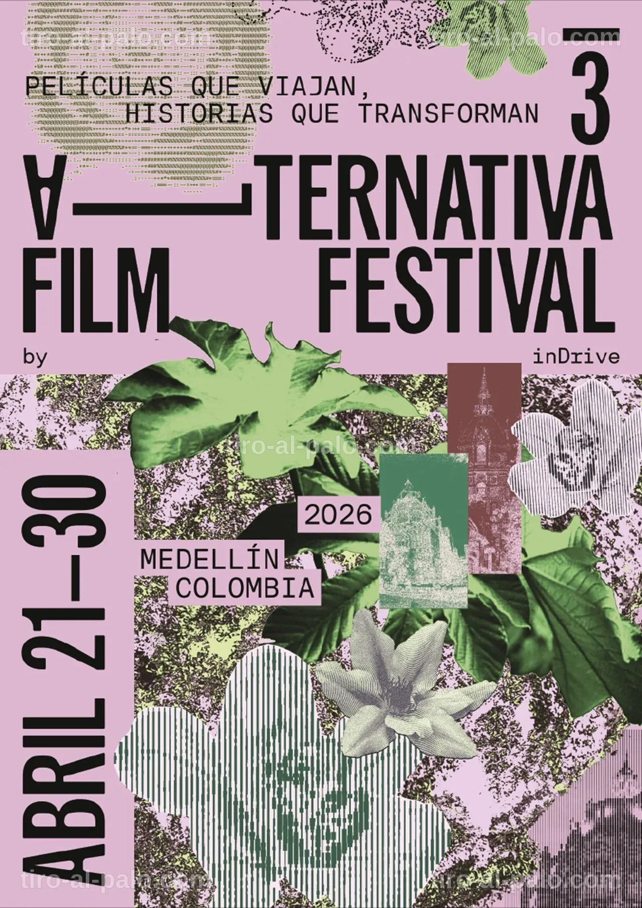 Anuncio del festival de cine independiente AFAF 2024, con imágenes de películas destacadas.