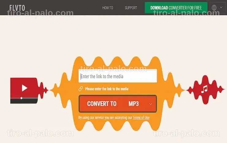 Pantalla del software FLVTO mostrando opciones de conversión.
