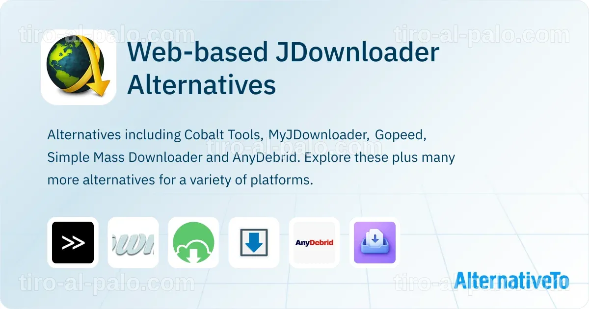 Comparativa de las mejores alternativas a JDownloader en una tabla.