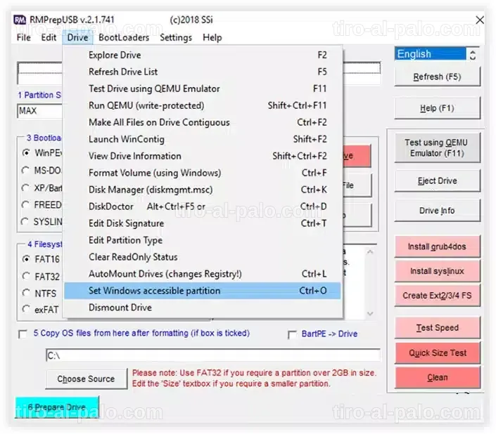 Interfaz de una herramienta gratuita alternativa a Rufus en Windows.