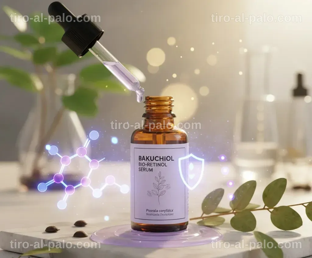 Crema facial con bakuchiol y flores, ideal para pieles sensibles.