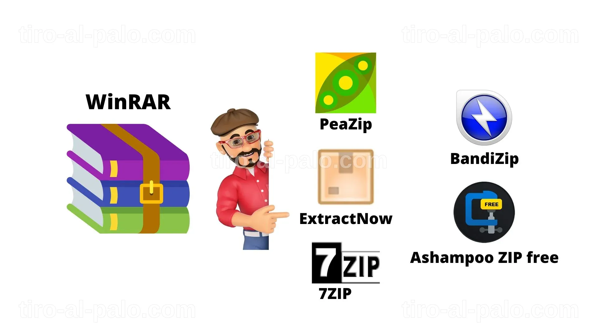 Herramientas gratuitas para extraer archivos como opciones a WinRAR.