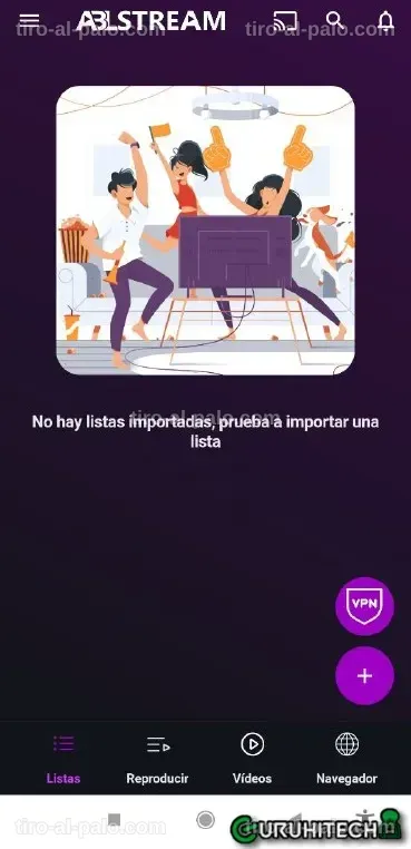 Lista de canales IPTV de calidad en una aplicación de streaming alternativa.