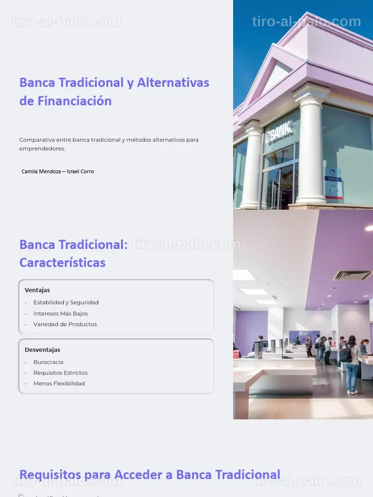 Infografía sobre opciones de financiación en la nueva banca alternativa.