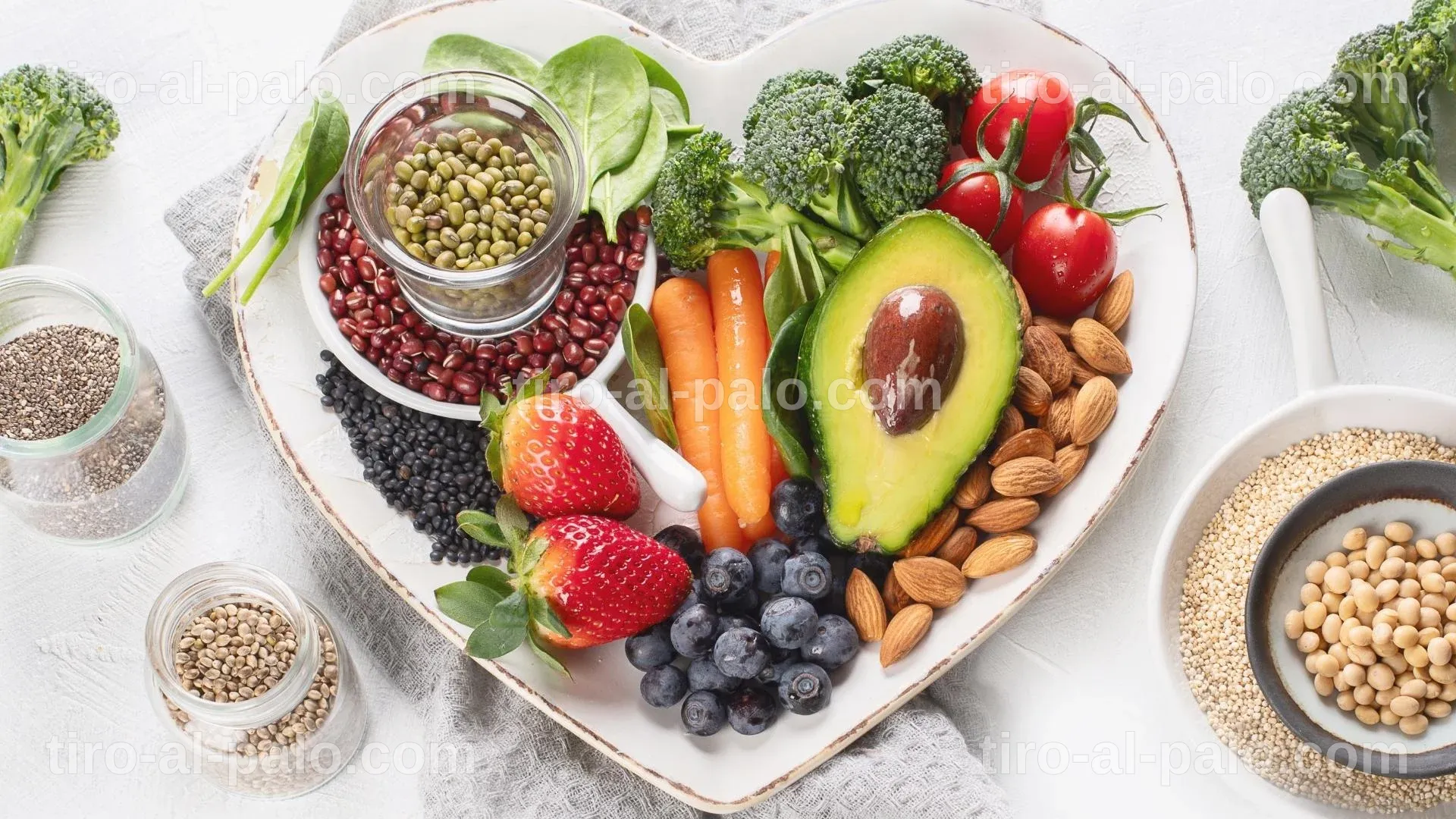 Ingredientes frescos y saludables para una alimentación plant based.