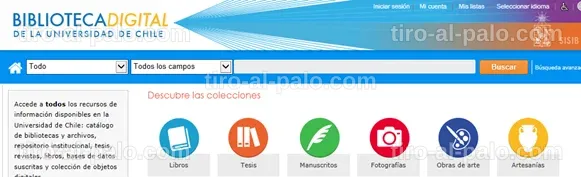 Vista de una biblioteca en línea con recursos útiles para profesionales.