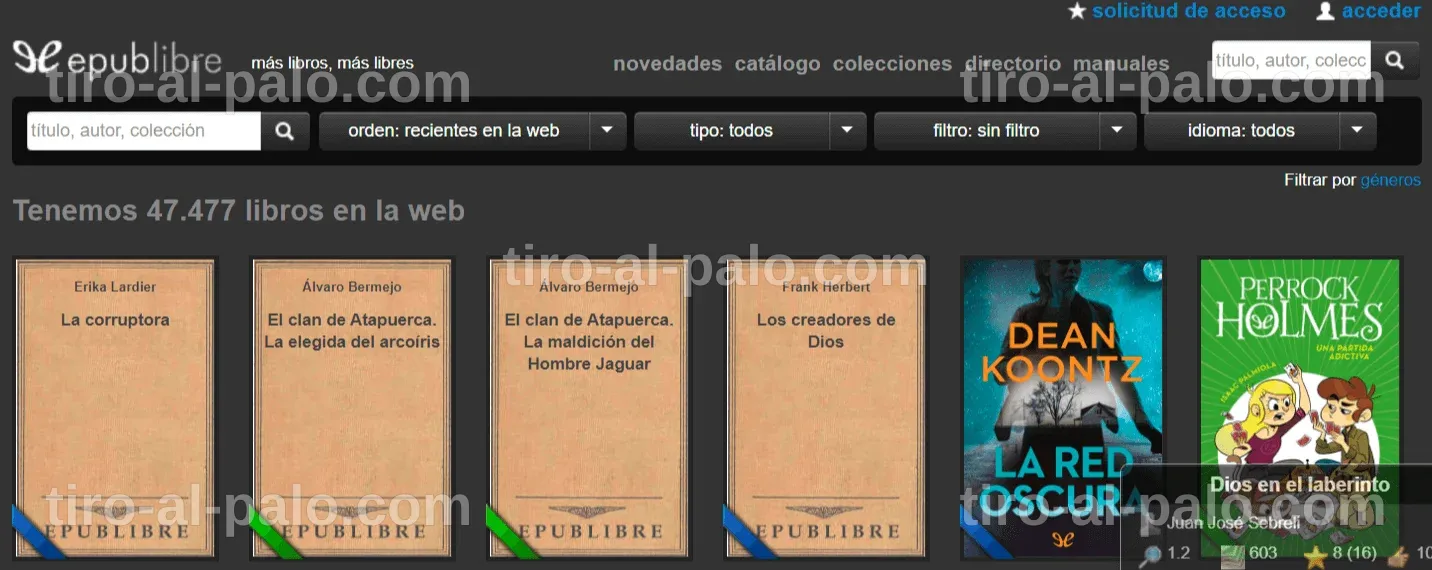 Anuncio sobre el cierre de ePubLibre y opciones gratuitas para leer libros.