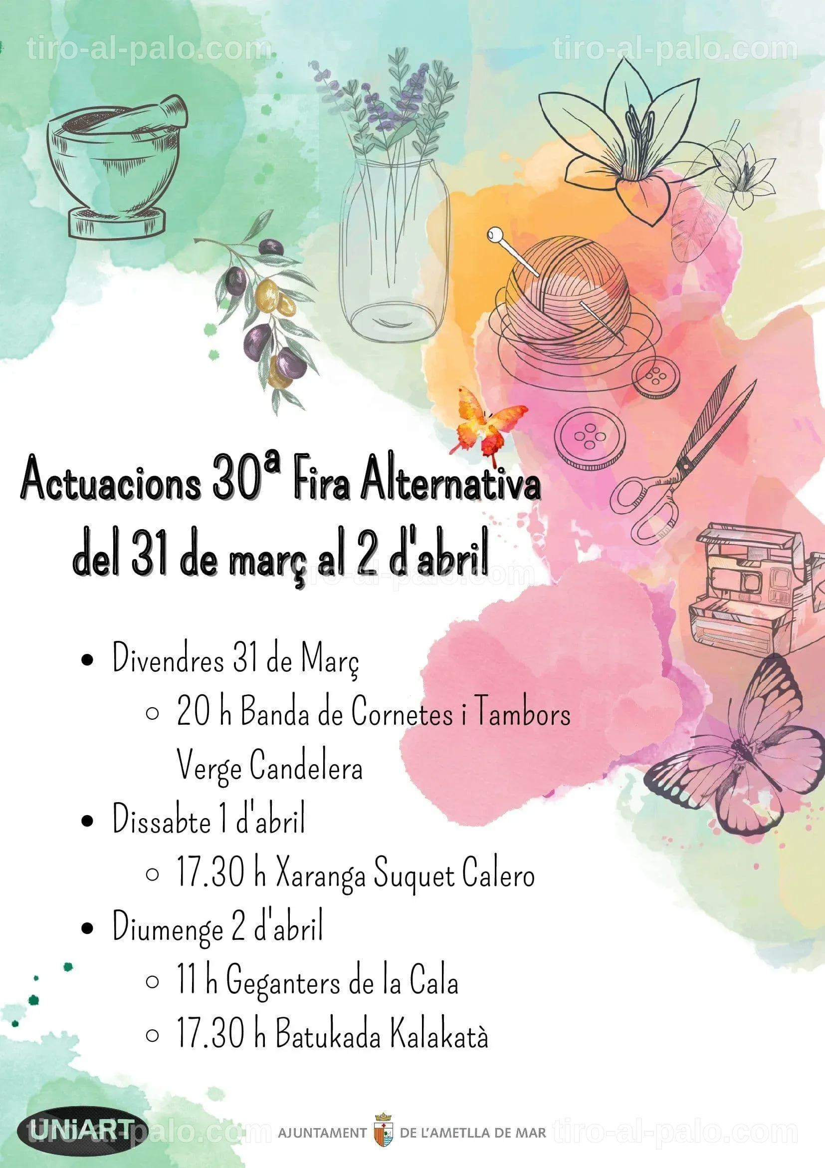 Asistentes disfrutando de actividades en la Fira Alternativa de Ametlla de Mar.