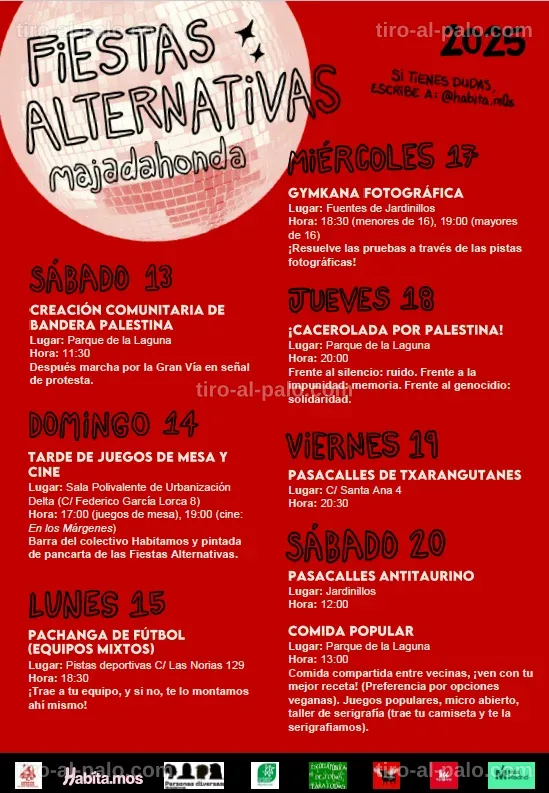 Celebraciones de las fiestas alternativas con actividades culturales en Majadahonda.