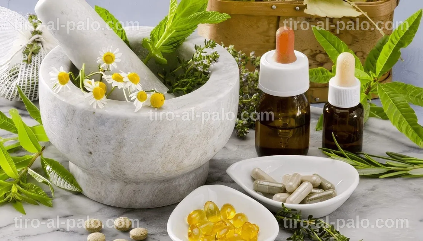 Diversos tratamientos de medicina alternativa en una exposición.