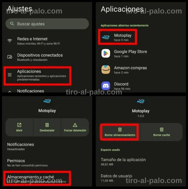 Mensaje de error en la pantalla al intentar ver carreras de F1 y MotoGP.