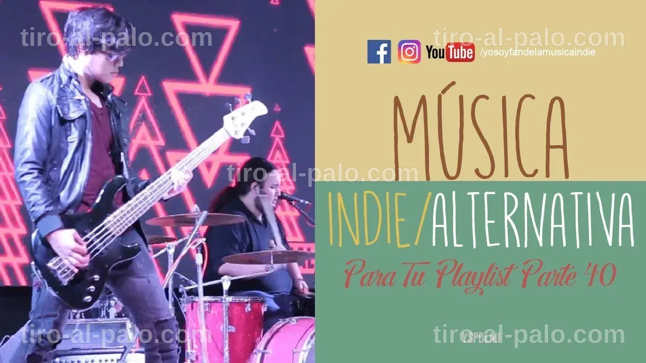 Lista de reproducción de música alternativa en YouTube con diversas canciones indie.
