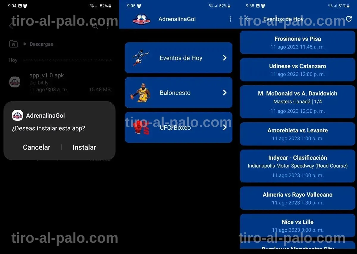 Interfaz de la nueva app Nodito mostrando funcionalidades y errores.