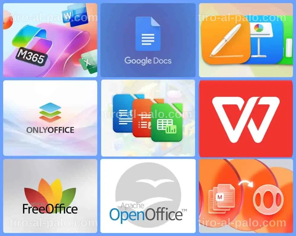 Gráfico que muestra las mejores alternativas a Microsoft Office en 2024.