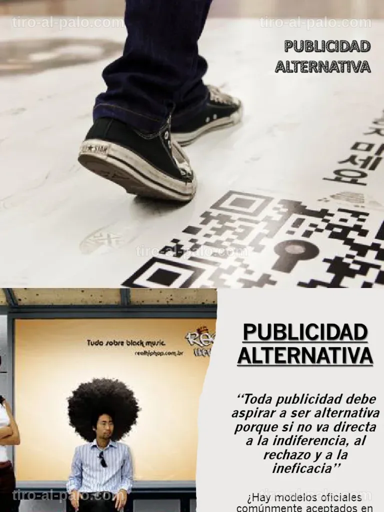 Documento PDF que detalla conceptos sobre publicidad alternativa y sus aplicaciones.