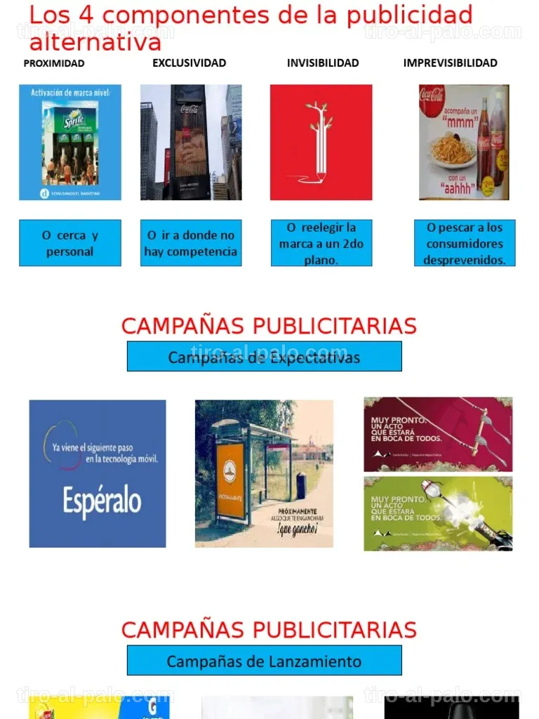 Lista de acciones de marketing alternativas que reemplazan métodos publicitarios tradicionales.