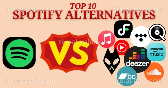 Gráfico que muestra las mejores alternativas gratuitas a Spotify en 2026.